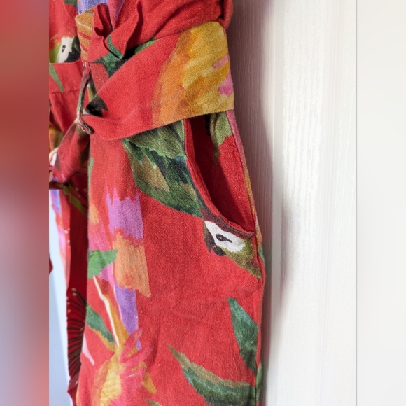 COPY - Farm Rio Red Macaw romper XS - Picture 3 of 7